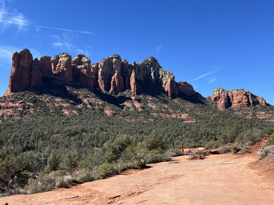 A popular trail route beneath Sedona's red rocks