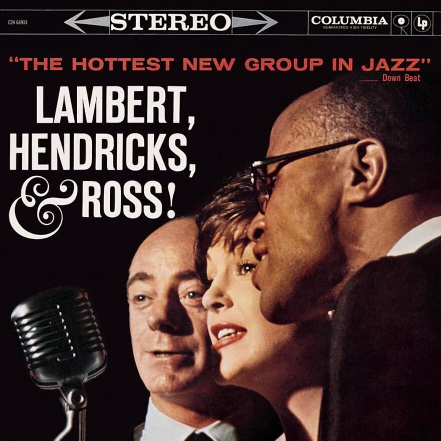 The cover of the breakout debut album by Lambert, Hendricks, and Ross.