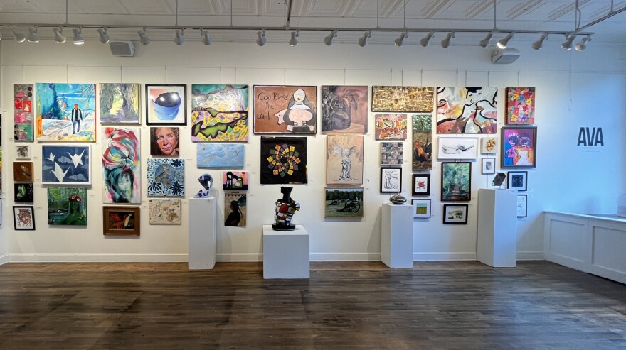 Inside the front gallery at AVA.