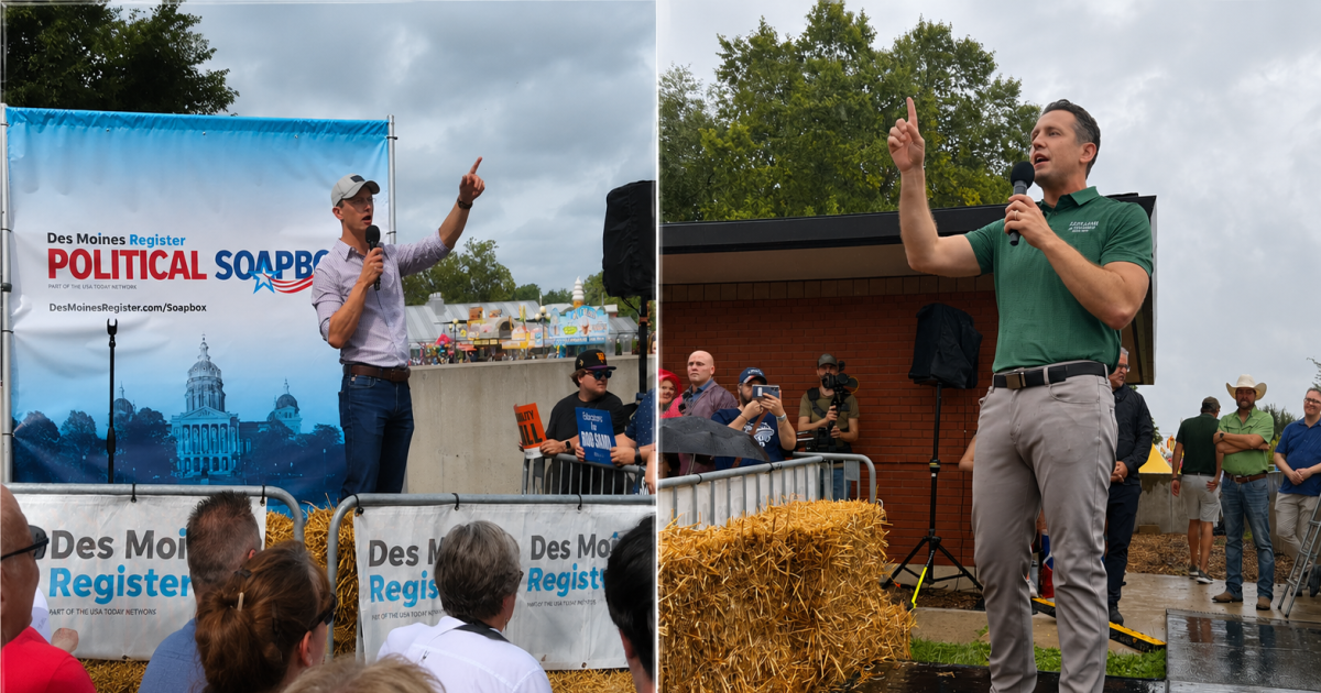 Candidates for governor make their pitch to voters at the Iowa State Fair