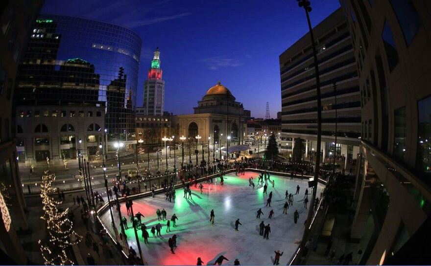 Rotary Rink at Fountain Plaza in downtown Buffalo will be the site of "Thursdays at the Plaza," a holiday-themed series aimed at boosting local small businesses during the winter season.
