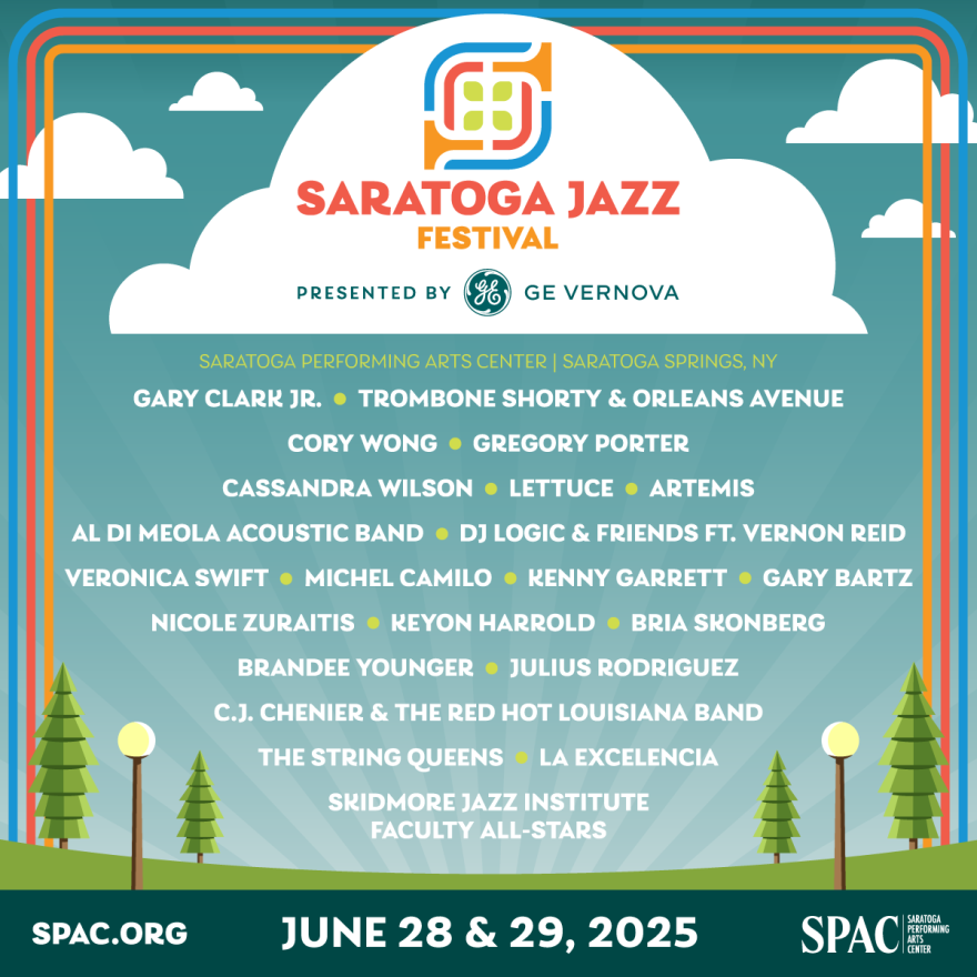 The 48th Saratoga Jazz Festival has a star-studded lineup on Saturday, June 28 and Sunday, June 29, 2025