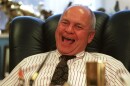 a man laughing