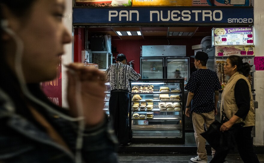 Easy access to rich foods, such as those sold at this bakery in a Mexico City Metro station, contributes to Mexico's high rates of obesity and diabetes.