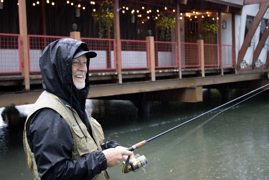 A man fishing at Ship Creek Tuesday, July 14. 