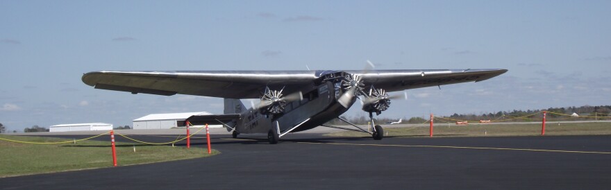 The restored Ford Trimotor airplane that visited the Alabama Gulf coast