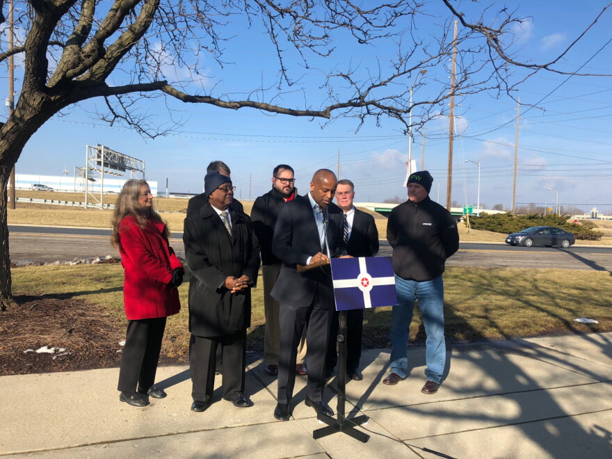 City-County Council President Vop Osoli and Indianapolis Mayor Joe Hogsett applauded adding funding to the 2019 budget to address roadwork concerns.