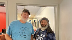ALL THE ANIMALS MADE IT THROUGH Jeff Cunningham with the Animal Protective League Brings Us an Update. Jeff Cunningham from the APL (left), with Jeff Williams from Community Voices (right)