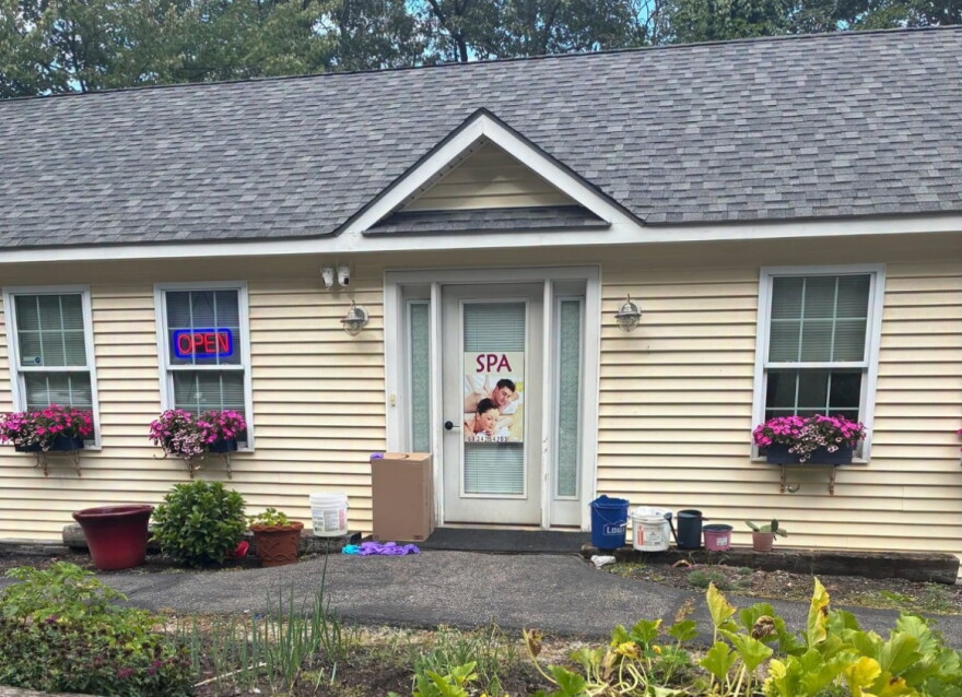 A search warrant at Annie Spa in Bow was executed on Tuesday.
