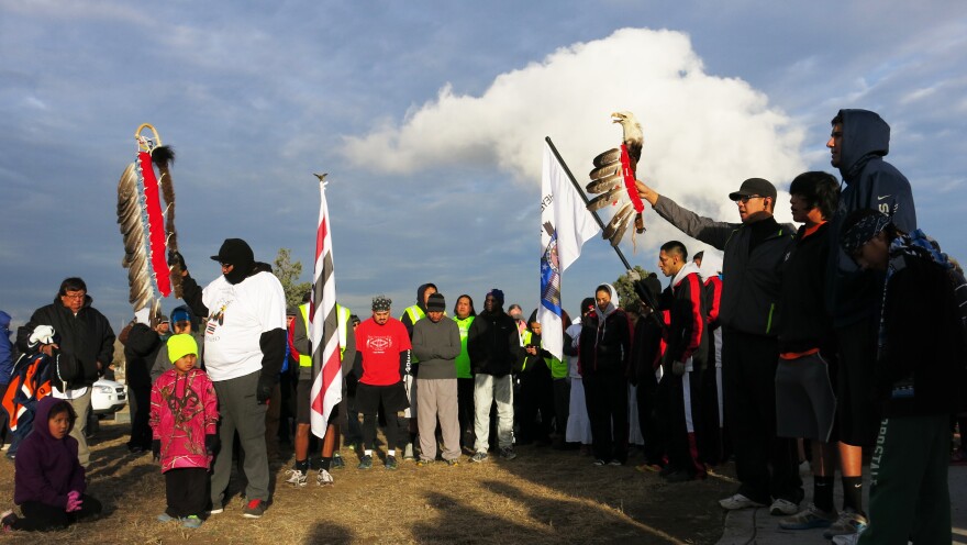 Participants prep for the final day of the healing run.