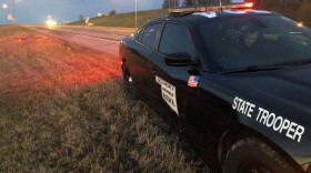 Oklahoma trooper on side of the road.
