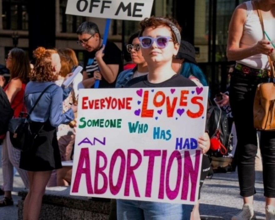 Reproductive rights activists rally in Chicago in this file photo