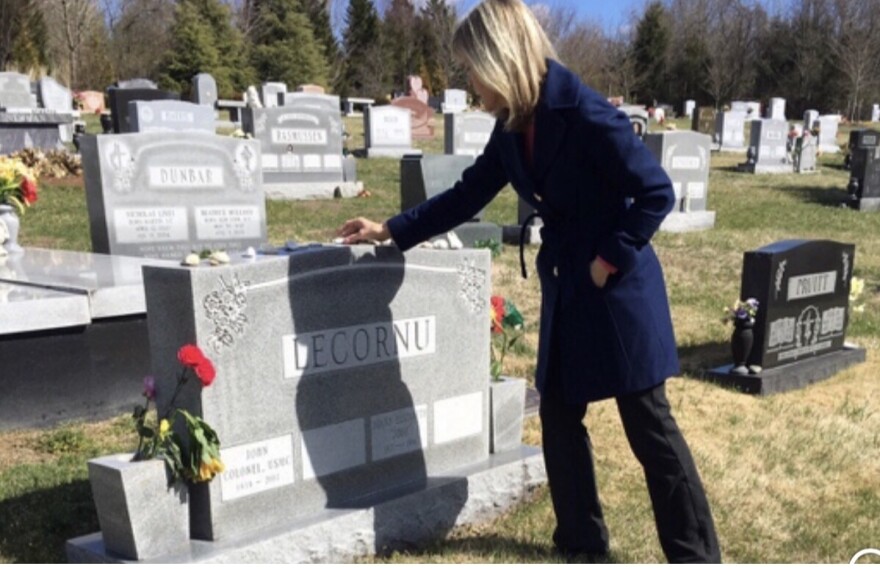 Jennifer Carrieri visits the grave of her sister, Jody LeCornu.