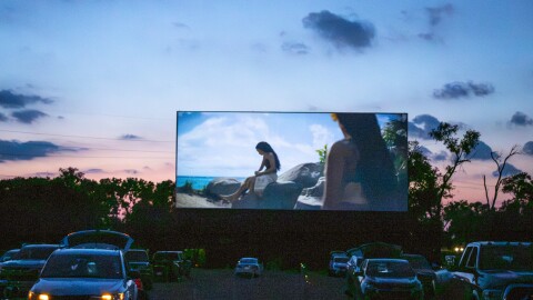 The Starlite Drive-In Theater in Wichita shows "Moana" for the first part of their weekend double feature. Owner Blake Smith said the drive-in business is getting tougher for operators.