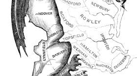A famous 19th century cartoon showing the Gerrymander, a twisted electoral district created by Massachusetts Governor Elbridge Gerry to favor his Democratic-Republican party's chances over the opposition Federalists