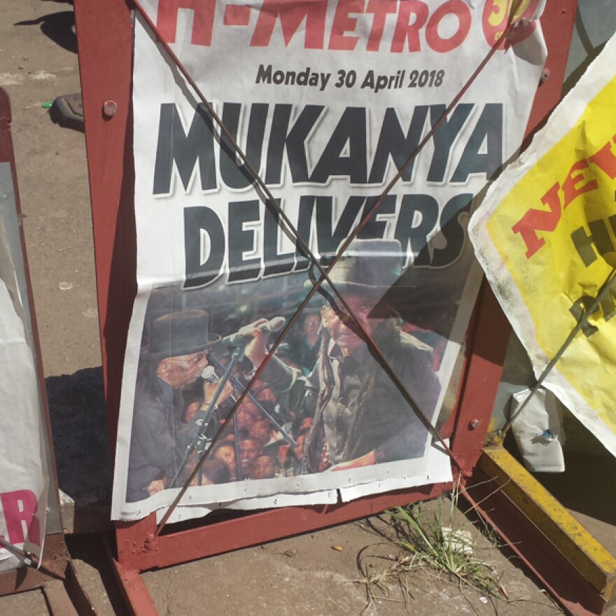 A newspaper's front page proclaimed Mapfumo's return a success.