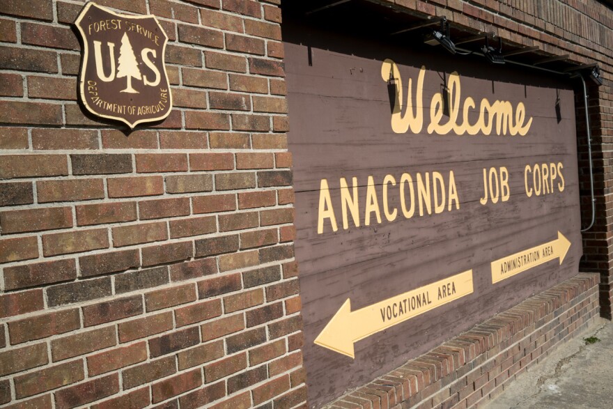 Greeting on the road into the Anaconda Job Corps