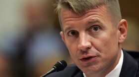Erik Prince testifies before the House Oversight and Government Reform Committee hearing on "Private Security Contracting in Iraq and Afghanistan," focusing on the mission and performance of Blackwater USA and its affiliated companies Oct. 2, 2007 on Capitol Hill  in Washington. (Tim Sloan/AFP/Getty Images)