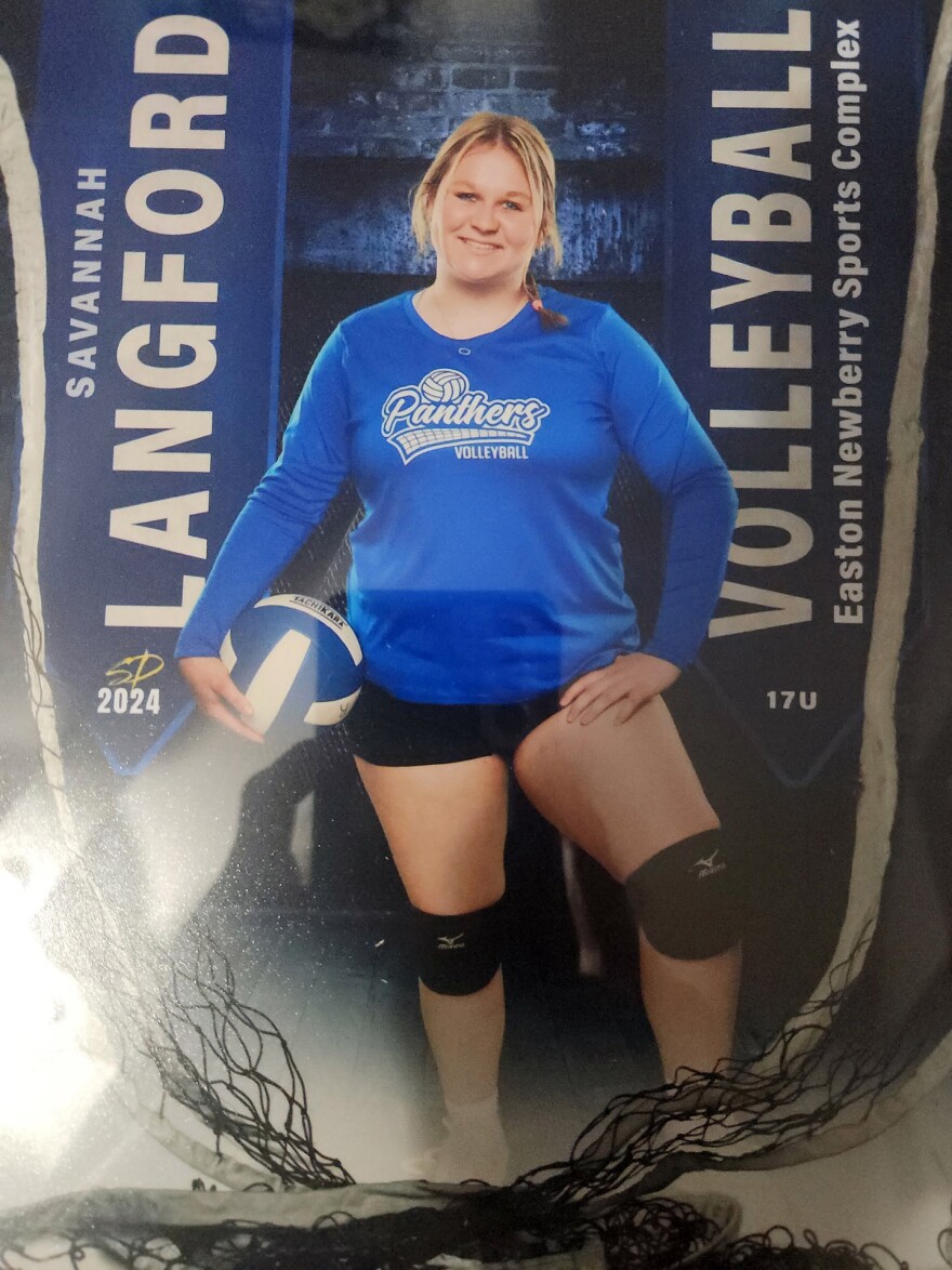 Taken in 2024, Savannah Langford poses for her individual volleyball team photograph. (Courtesy of the Langford Family/ WUFT News)