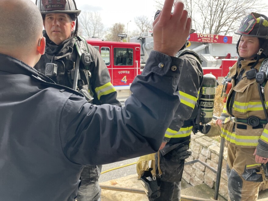 Battalion Chief Jordan Saas Offers Instruction