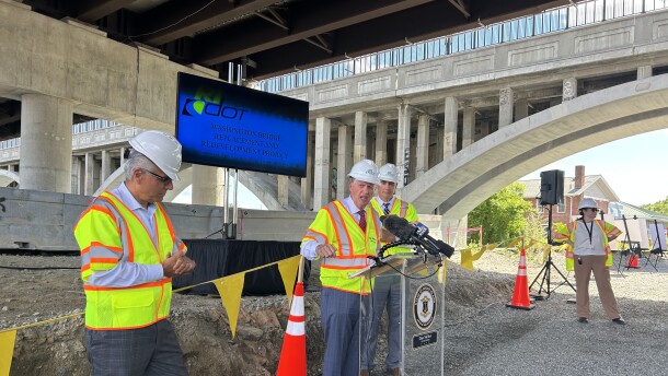 Governor Dan McKee provided an update about the reconstruction of the Washington Bridge on Wednesday August 19, 2026.