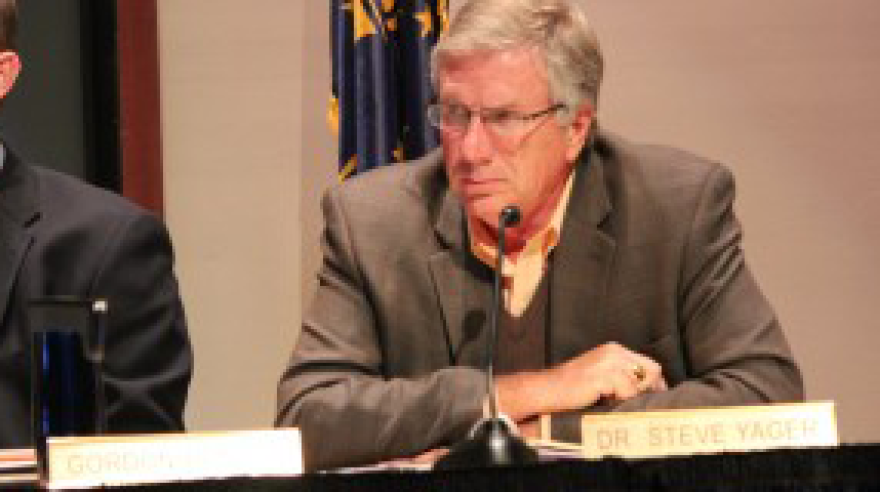 Board member Steve Yager proposed the resolution that requires a rewrite of the new diploma requirements.