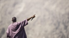 Kanye West performs Sunday Service during the 2019 Coachella Valley Music And Arts Festival in 2019. (Rich Fury/Getty Images for Coachella)