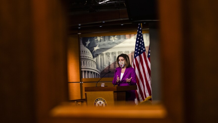 Speaking on Capitol Hill Thursday, House Speaker Nancy Pelosi called for the removal of President Trump from office.