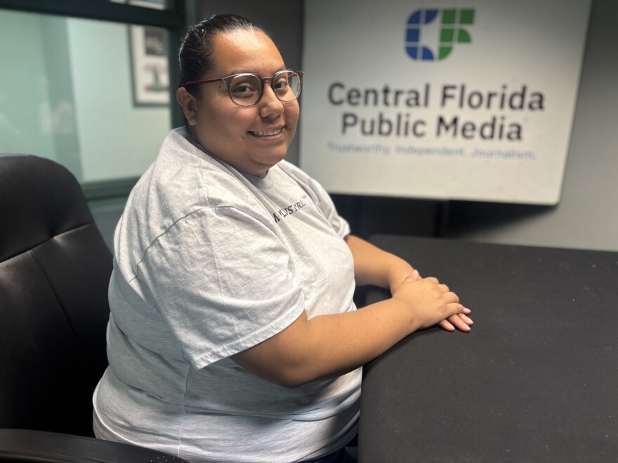 Alondra Rivas-Jimenez, a first-generation college student and senior communications major at the University of Central Florida, sat down for a One Small Step conversation. Jimenez said her strong political views were shaped by her parents, though she's still worried about how she’s perceived.