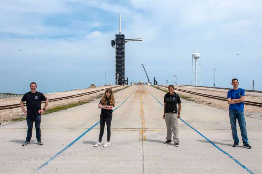 Inspiration4 Crew at historic Launchpad 39A.