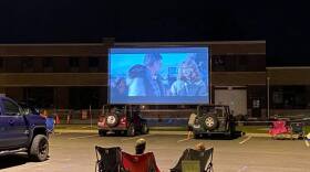Drive-in movie screen