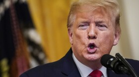 President Trump speaks in the East Room of the White House on Jan. 24, 2020.