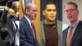 State Rep. Justin Slaughter, DuPage County State's Attorney Bob Berlin, state Sen. Robert Peters and state Sen. John Curran.