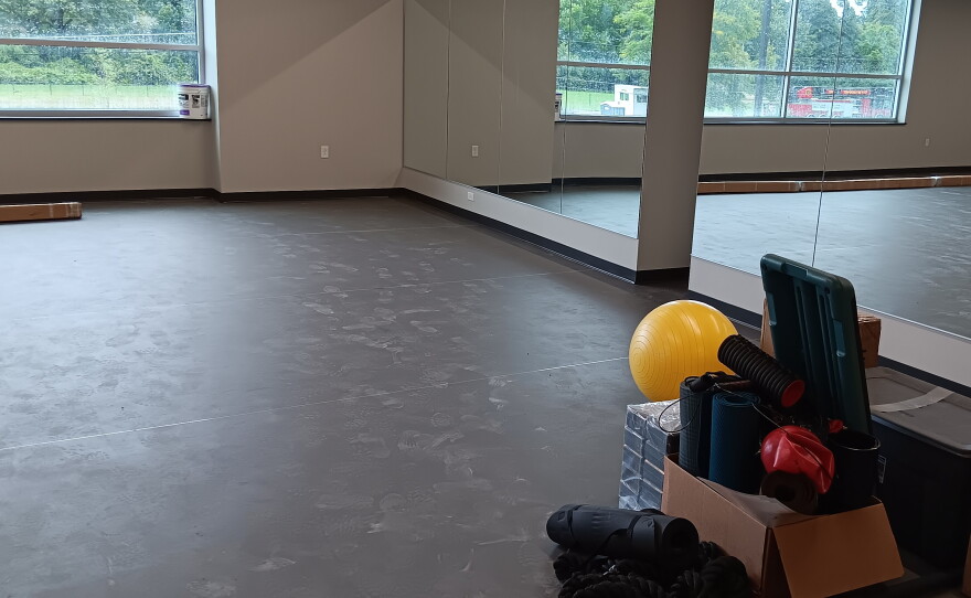 A dance studio is among the second floor offerings inside the new Kenan Civic Center.