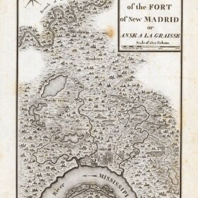 Plan of the Fort of New Madrid or Anse A La Graisse. Grave par Tardieu l'aine. PL. 30.by George Henri Victor Collot & P. F. Tardieu, 1796. This is what developed on the New Madrid site and was nowhere near Morgan’s grand vision for the city.