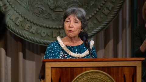 Sen. Michelle Kidani, who chairs the Senate Committee on Education, noted the importance of safety for students in a bill signing ceremony that included measures to protect students. (July 1, 2024)