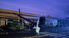 A downed power line on Kauaʻi after Hurricane Lowell, Sept. 8, 2026