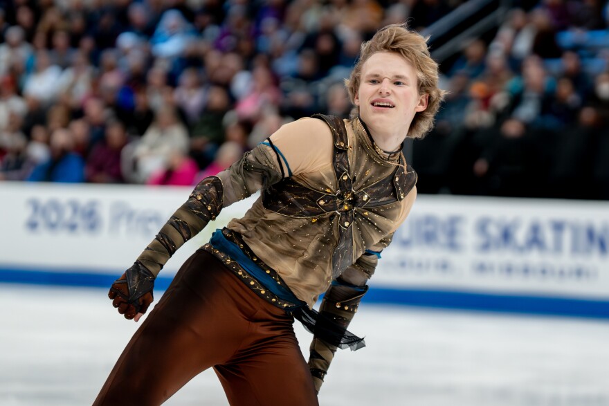 Ilia Malinin competes in the men’s short program competition during the 2026 U.S. Figure Skating Championships at the Enterprise Center on Thursday, Jan. 8, 2026, in St. Louis’ Downtown West neighborhood.