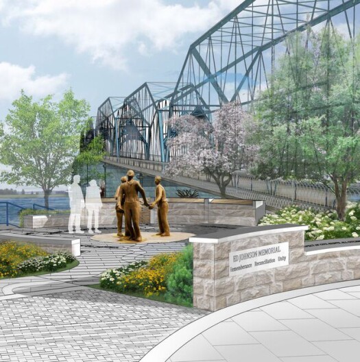 A design illustration of The Ed Johnson Memorial