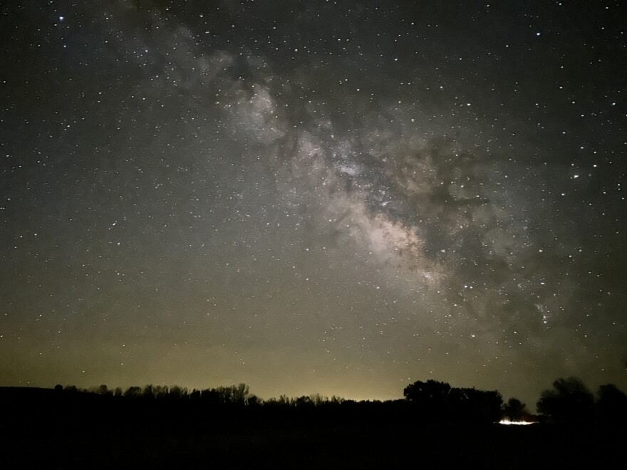 A photo of the Milky Way over Black Mesa State Park a few hours before sunrise on April 18, 2026.