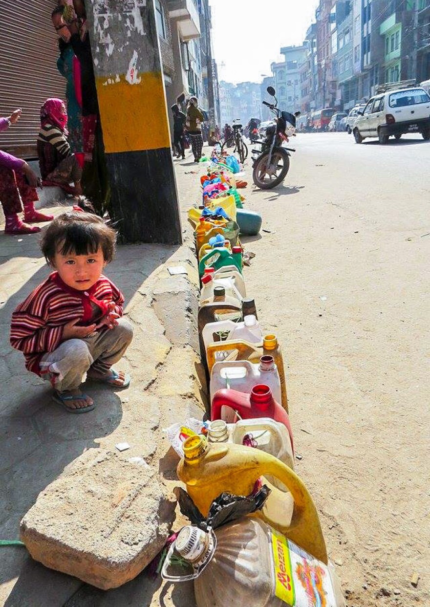During the months-long fuel crisis, people had to wait in long lines to buy diesel and propane.