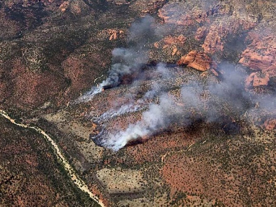 The Sycamore Fire burned approximately 230 acres northwest of Sedona in 2018.