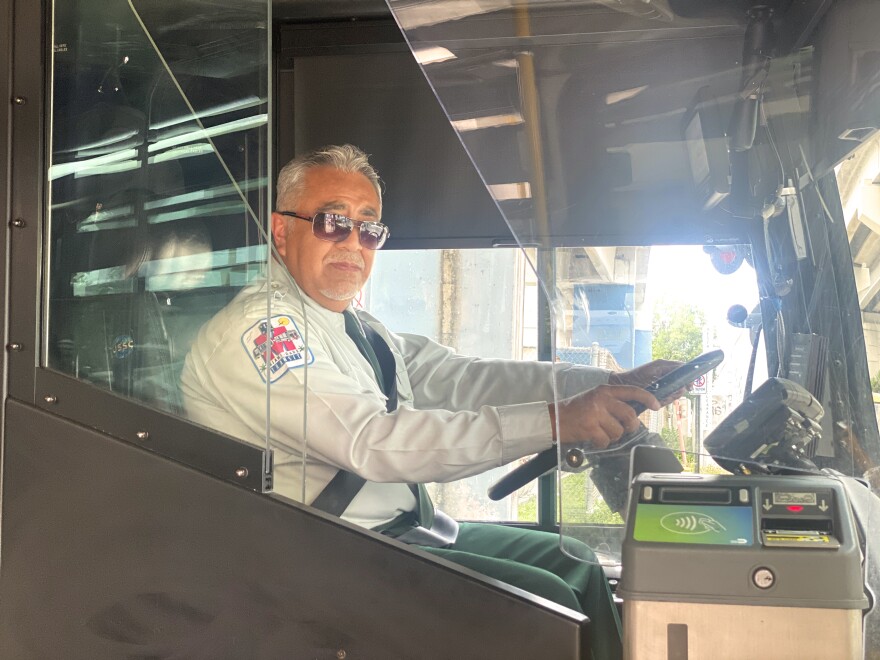 Jaime Sanchez has been a bus operator with Miami-Dade County for about 20 years.