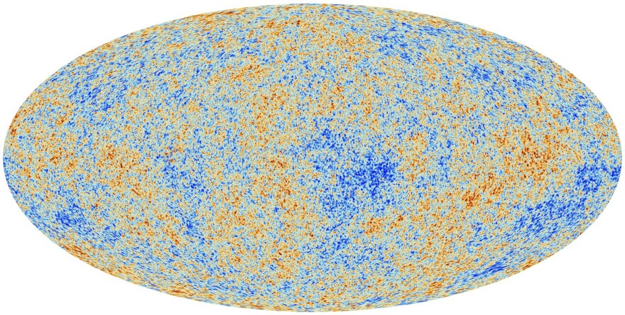 Cosmic microwave background radiation (CMB) <a href="http://spaceinimages.esa.int/Images/2013/03/Planck_CMB">as observed by Planck</a>. The CMB is a snapshot of the oldest light in our Universe, imprinted on the sky when the Universe was just 380,000 years old.