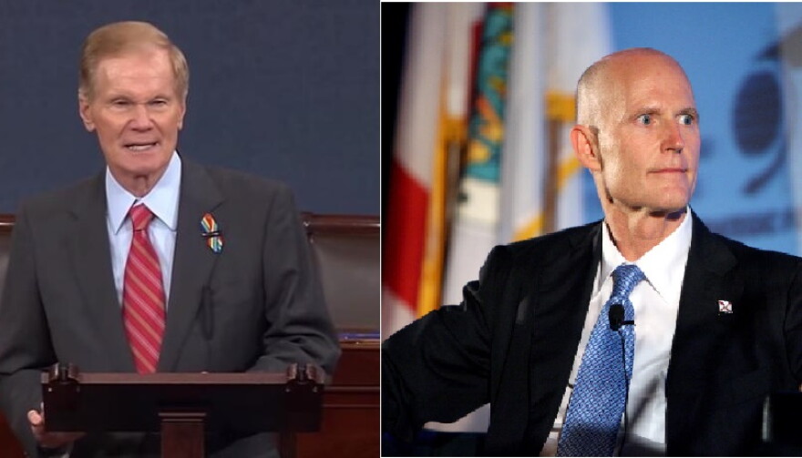 Senator Bill Nelson and Governor Rick Scott. 