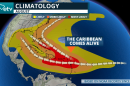 August areas for tropical storm formation.