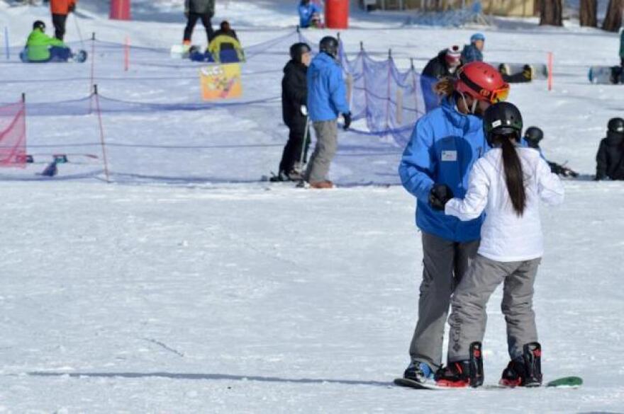 Skiiers at Lee Canyon in 2015.