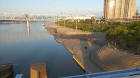 The Ohio River as seen from the Purple People Bridge.