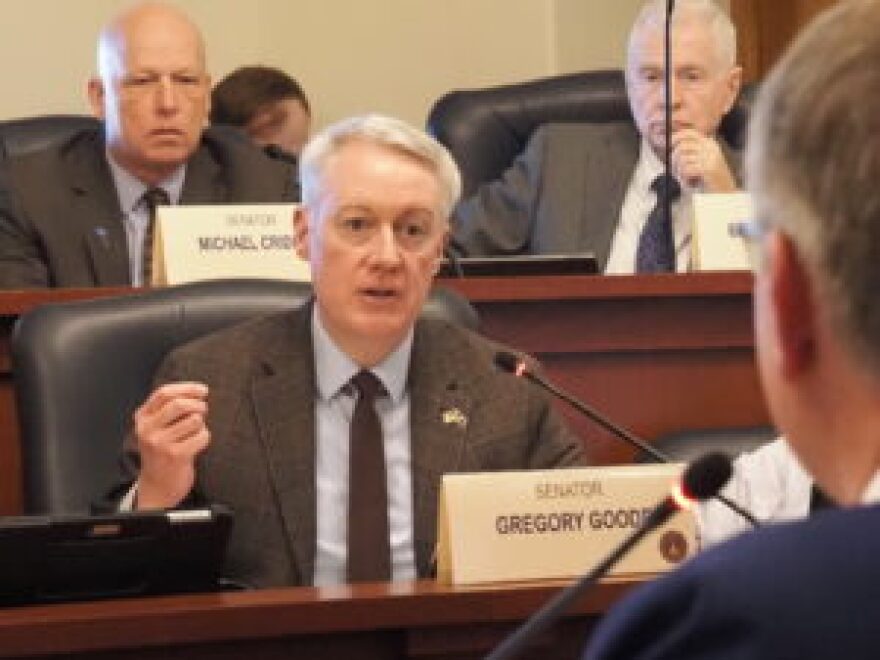 Sen. Greg Goode, R-Terre Haute, speaks in committee on April 3, 2025.