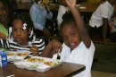 Salad is available to students at Hickey Elementary School.